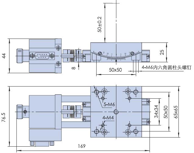PJ110-15(XY軸)高精電動角位臺XY弧擺臺測角儀